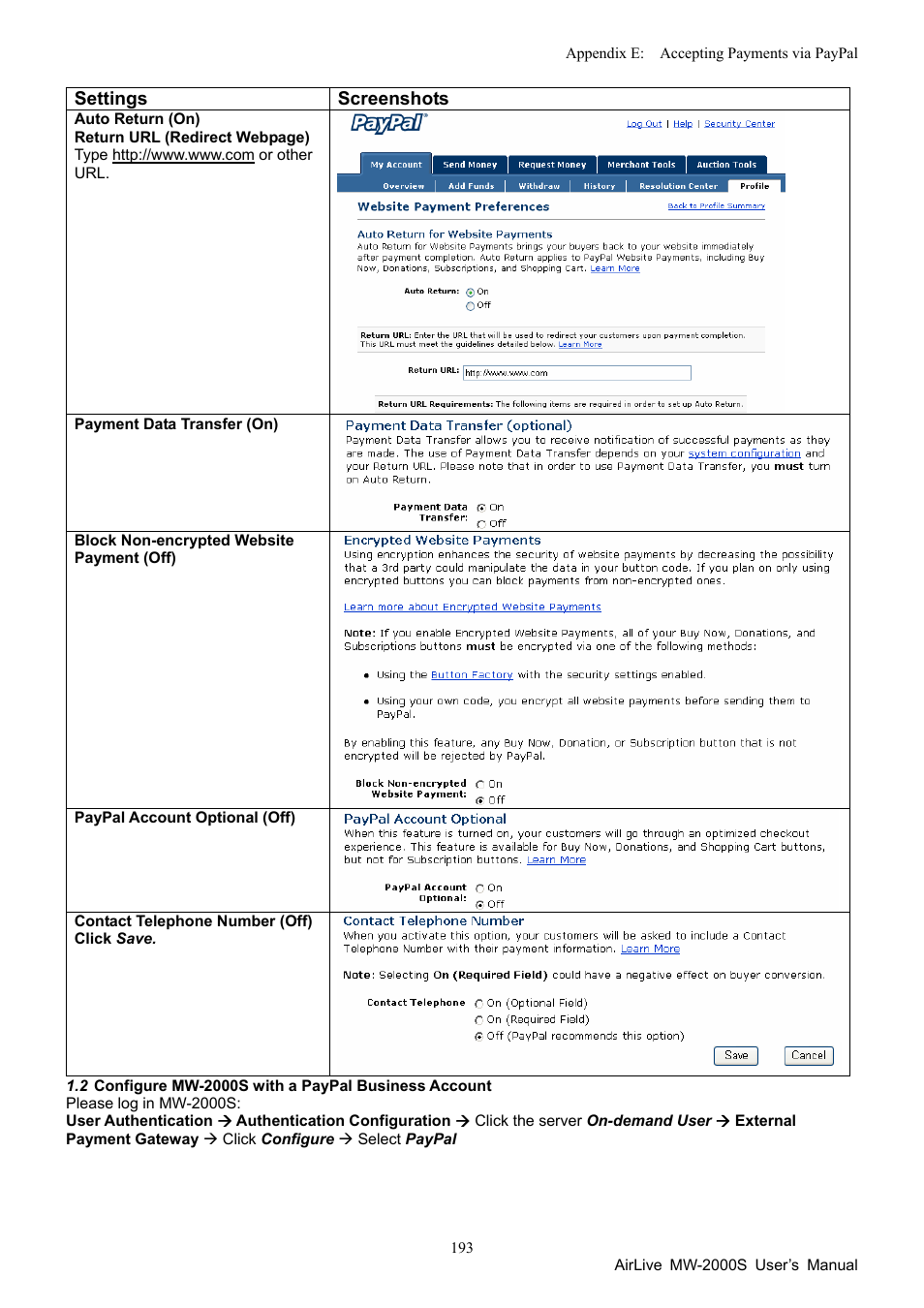 AirLive MW-2000S User Manual | Page 198 / 225