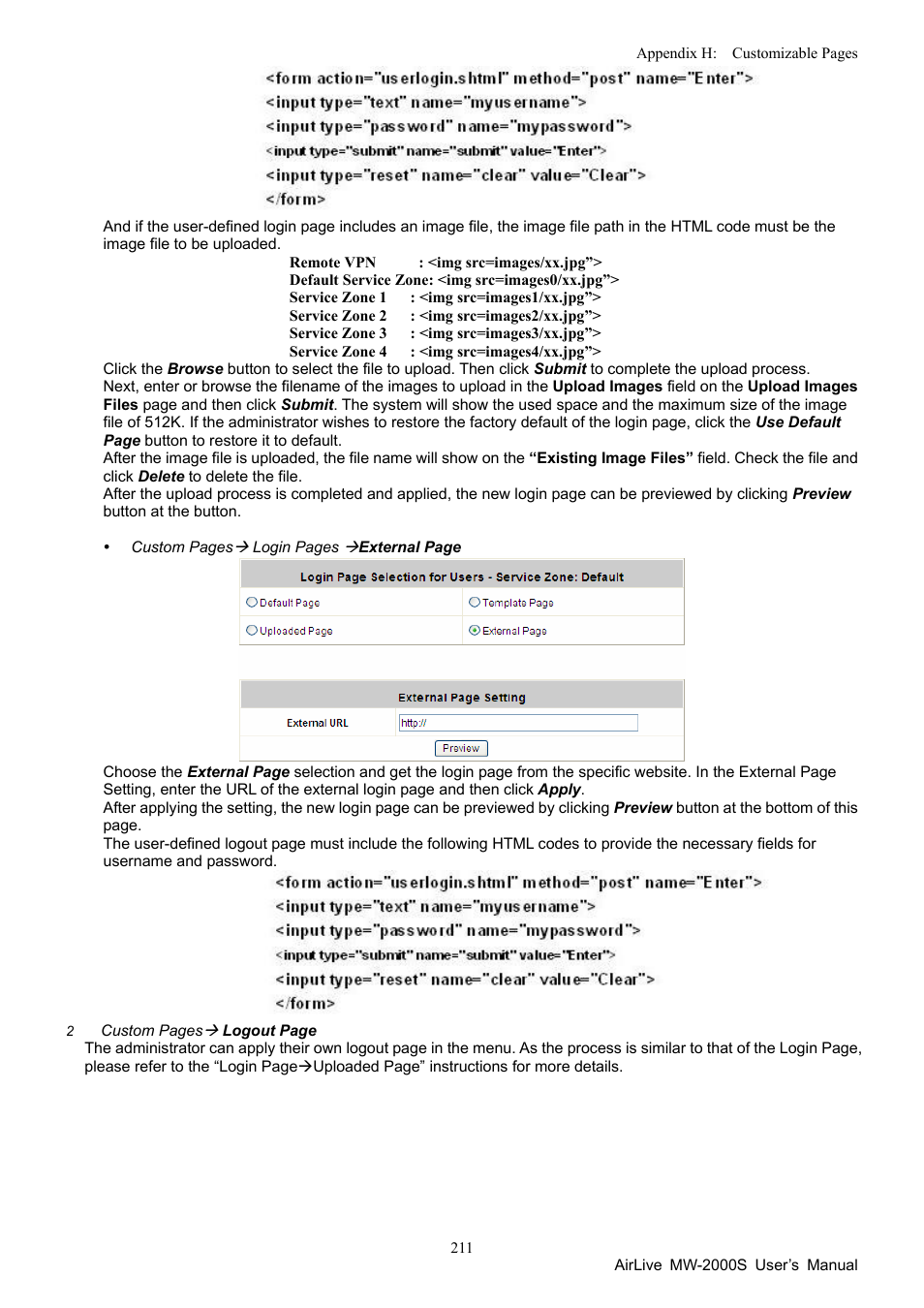 AirLive MW-2000S User Manual | Page 216 / 225