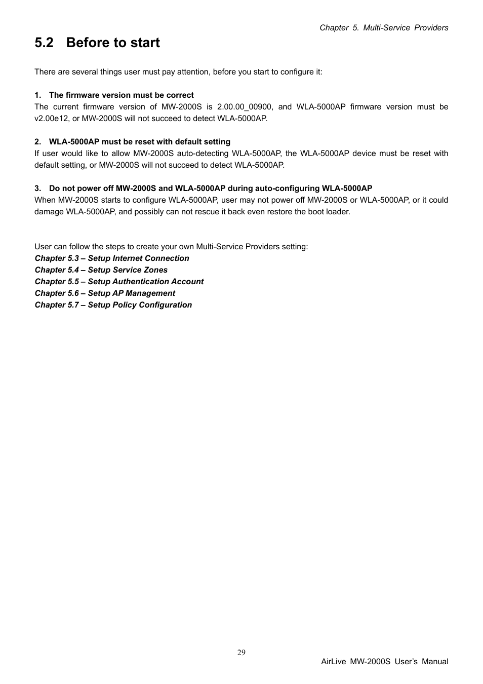 2 before to start, Before to start | AirLive MW-2000S User Manual | Page 34 / 225