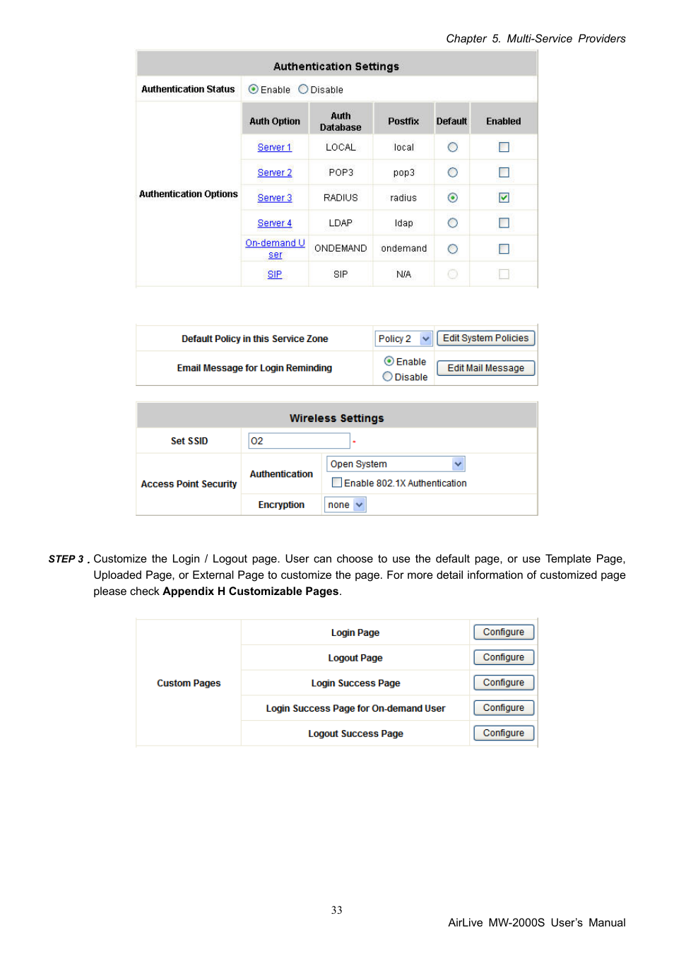 AirLive MW-2000S User Manual | Page 38 / 225