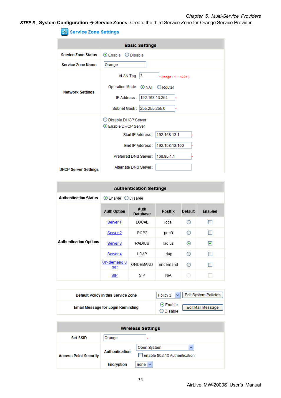 AirLive MW-2000S User Manual | Page 40 / 225