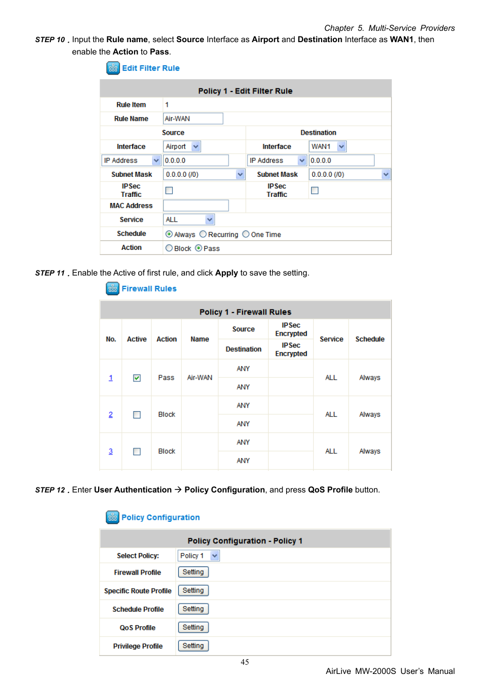 AirLive MW-2000S User Manual | Page 50 / 225