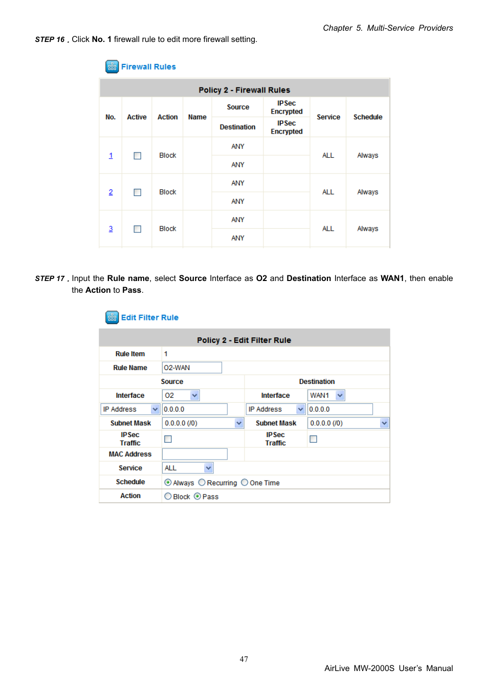 AirLive MW-2000S User Manual | Page 52 / 225