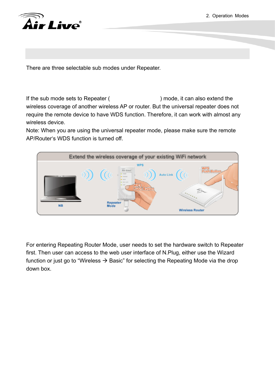 3 repeater mode | AirLive N.Plug User Manual | Page 14 / 103
