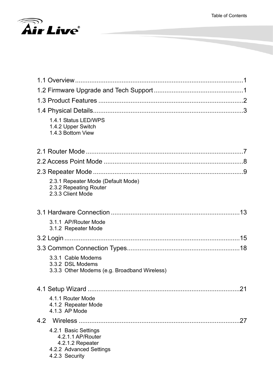 AirLive N.Plug User Manual | Page 4 / 103
