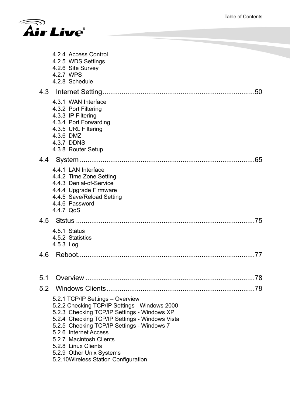 AirLive N.Plug User Manual | Page 5 / 103