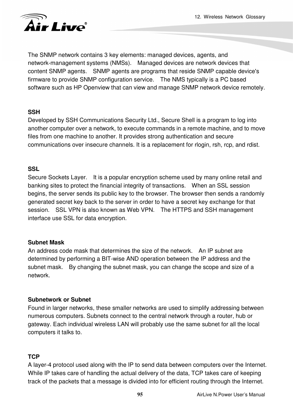 AirLive N.Power User Manual | Page 100 / 103