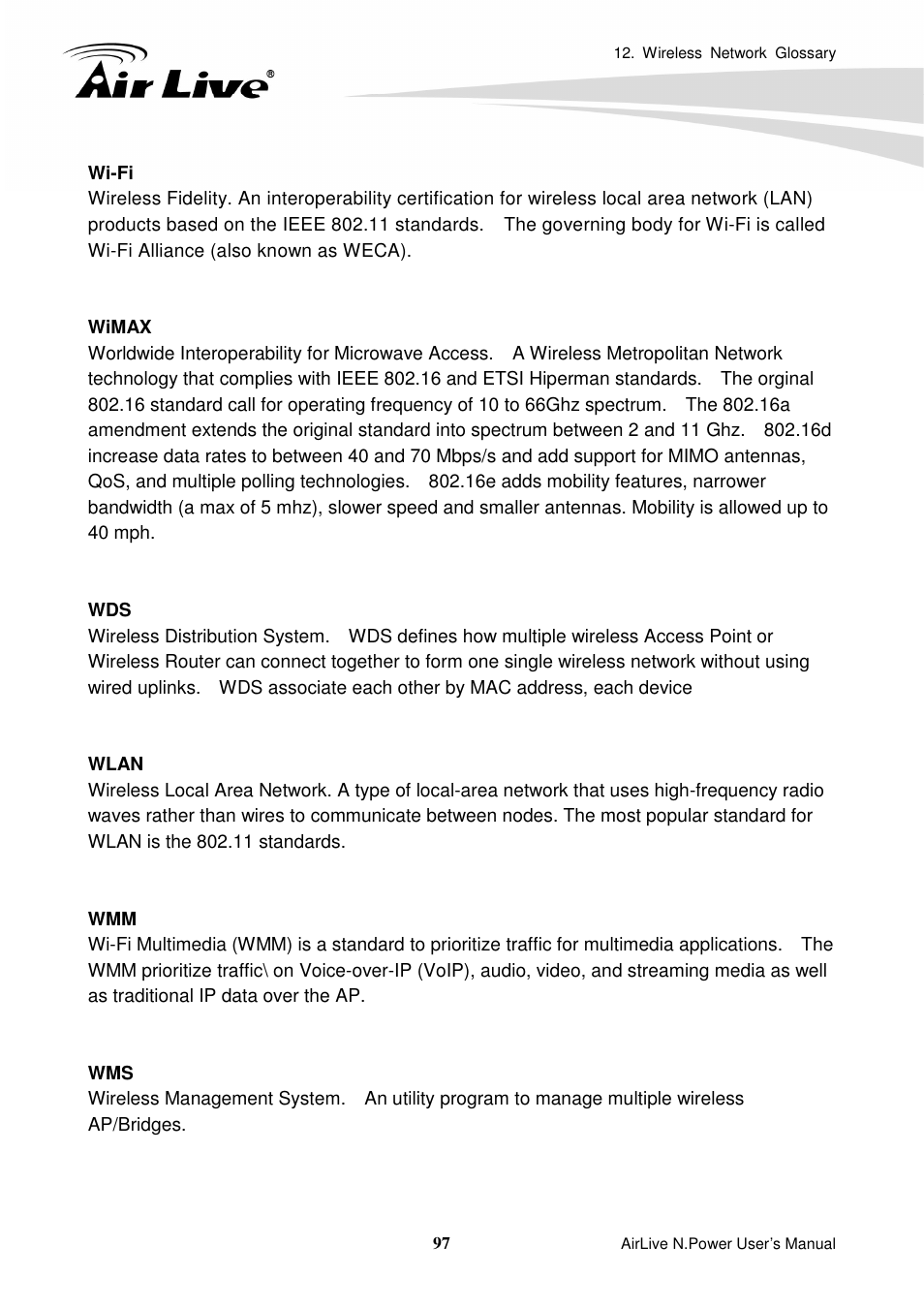 AirLive N.Power User Manual | Page 102 / 103