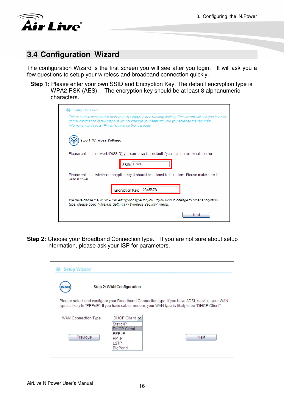 4 configuration wizard | AirLive N.Power User Manual | Page 21 / 103