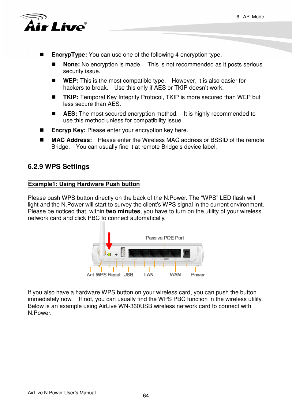 9 wps settings | AirLive N.Power User Manual | Page 69 / 103