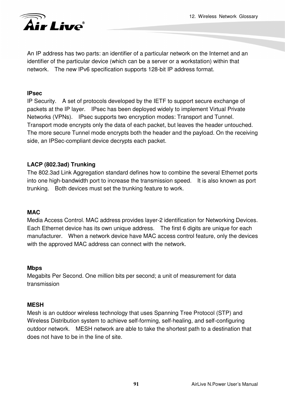 AirLive N.Power User Manual | Page 96 / 103