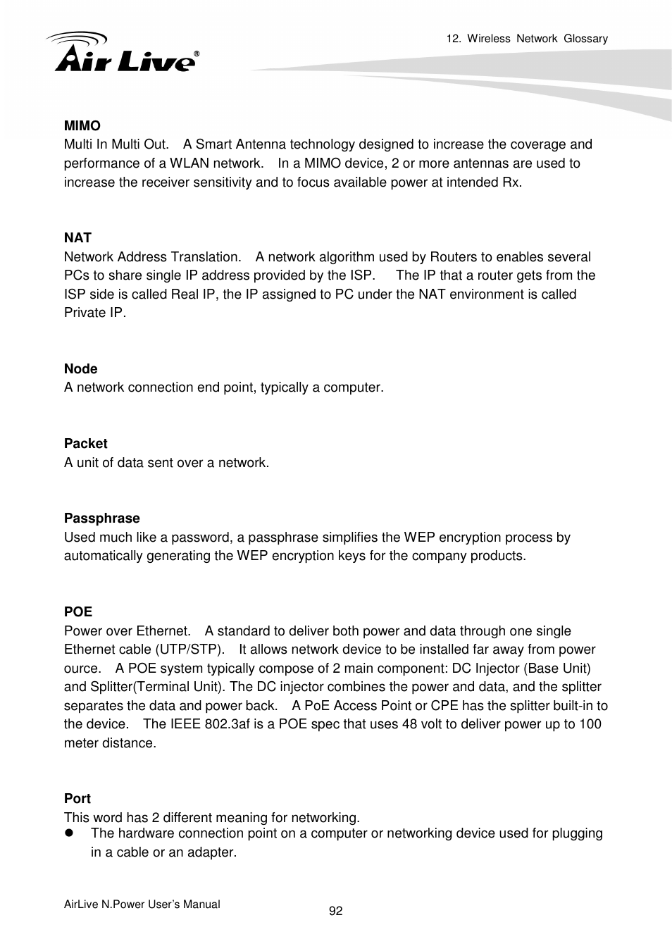 AirLive N.Power User Manual | Page 97 / 103