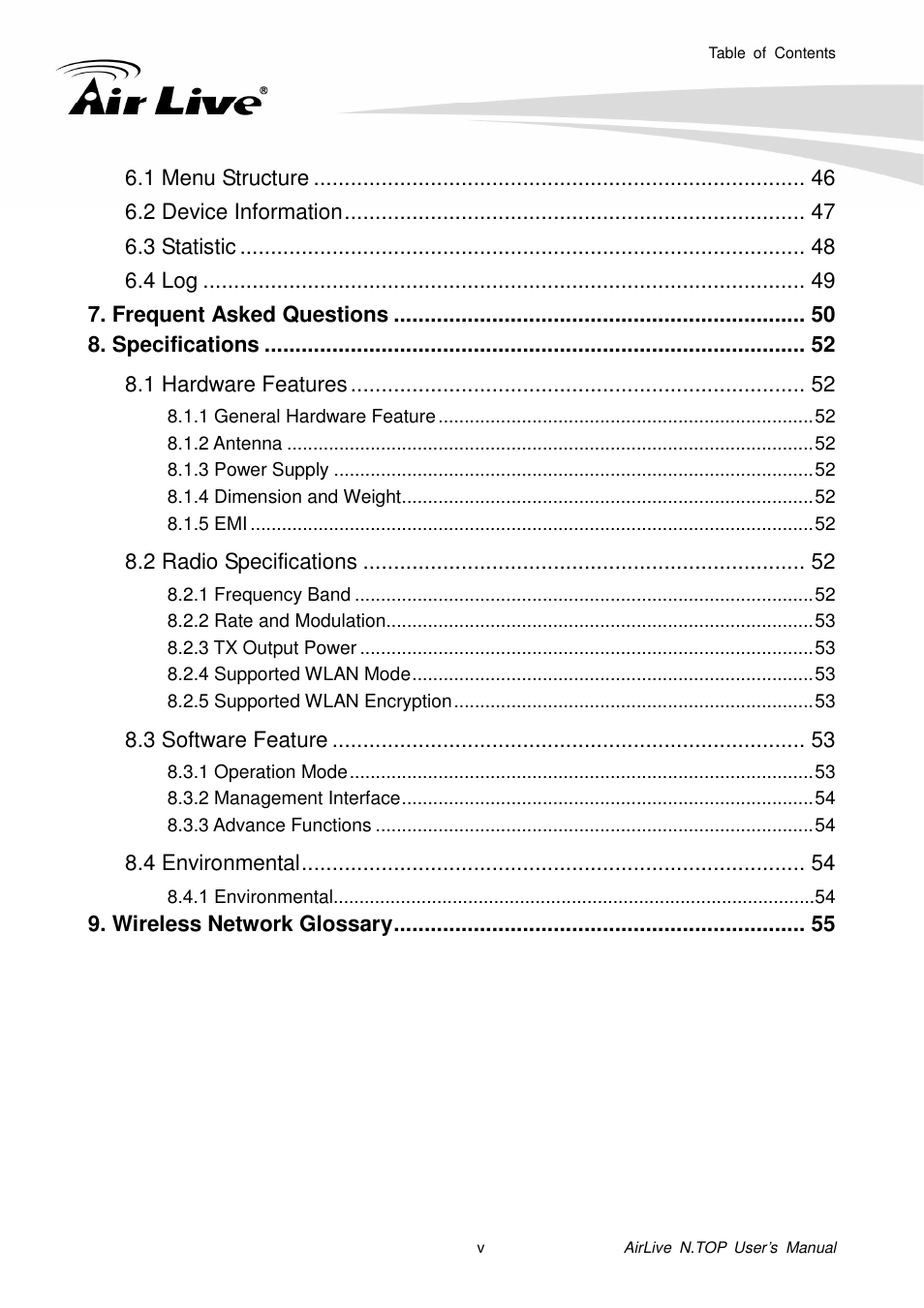 AirLive N.TOP User Manual | Page 5 / 71