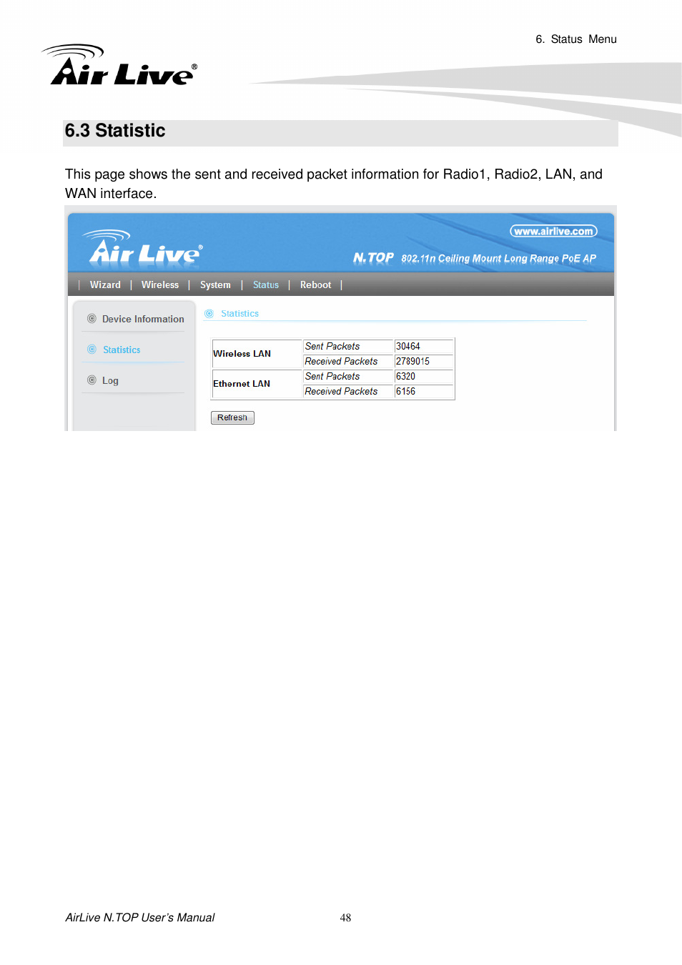 3 statistic | AirLive N.TOP User Manual | Page 53 / 71