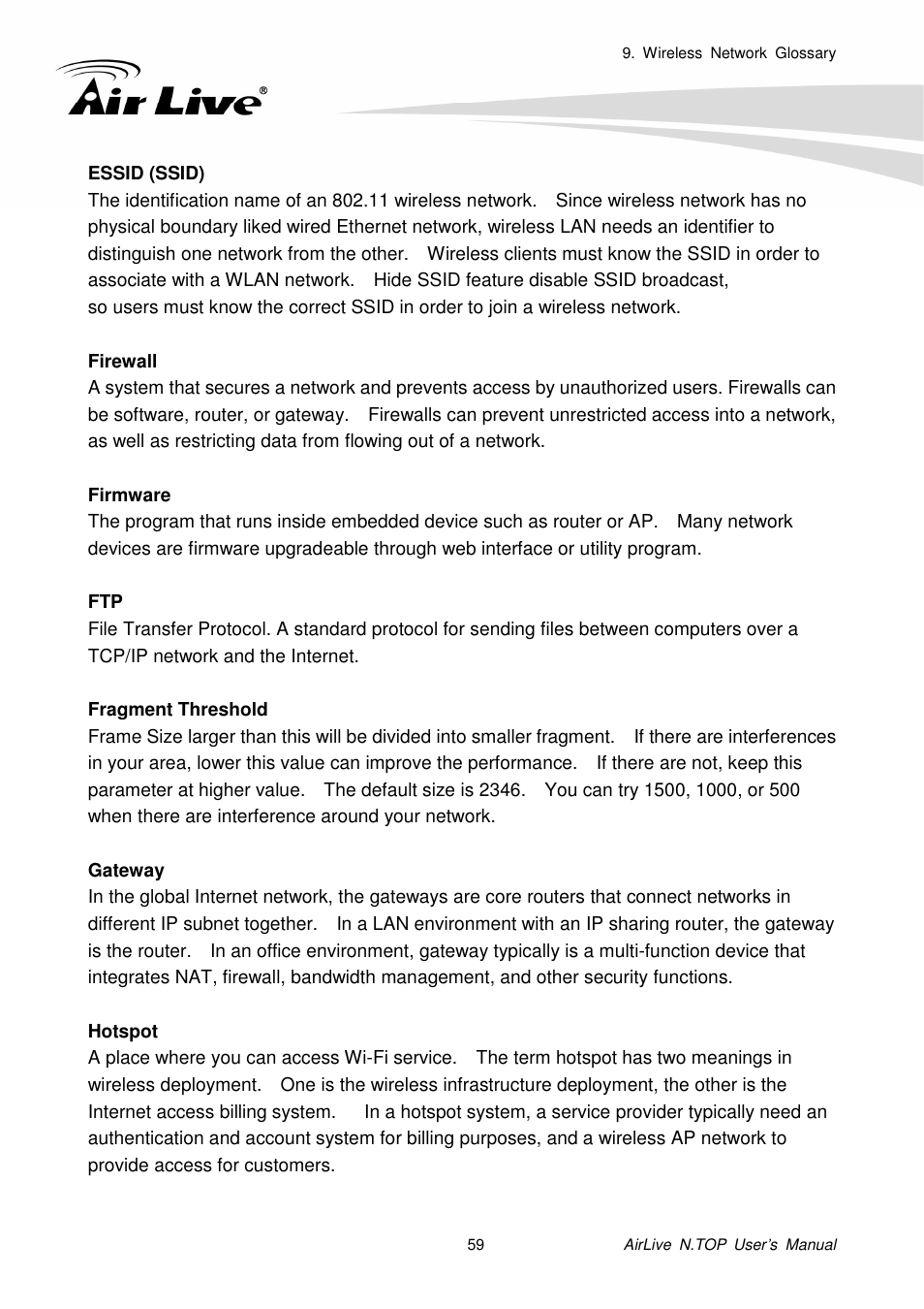 AirLive N.TOP User Manual | Page 64 / 71