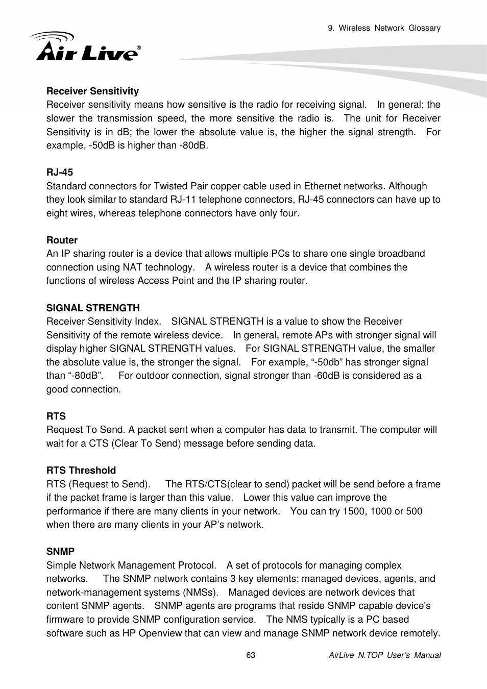 AirLive N.TOP User Manual | Page 68 / 71
