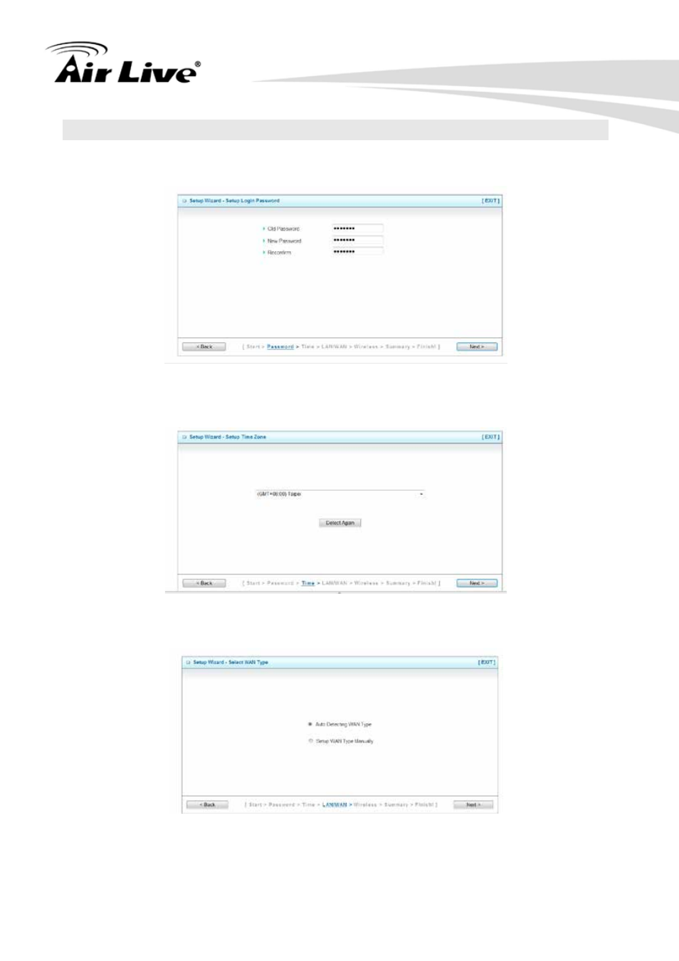 3 configure with setup wizard | AirLive N450R User Manual | Page 25 / 108