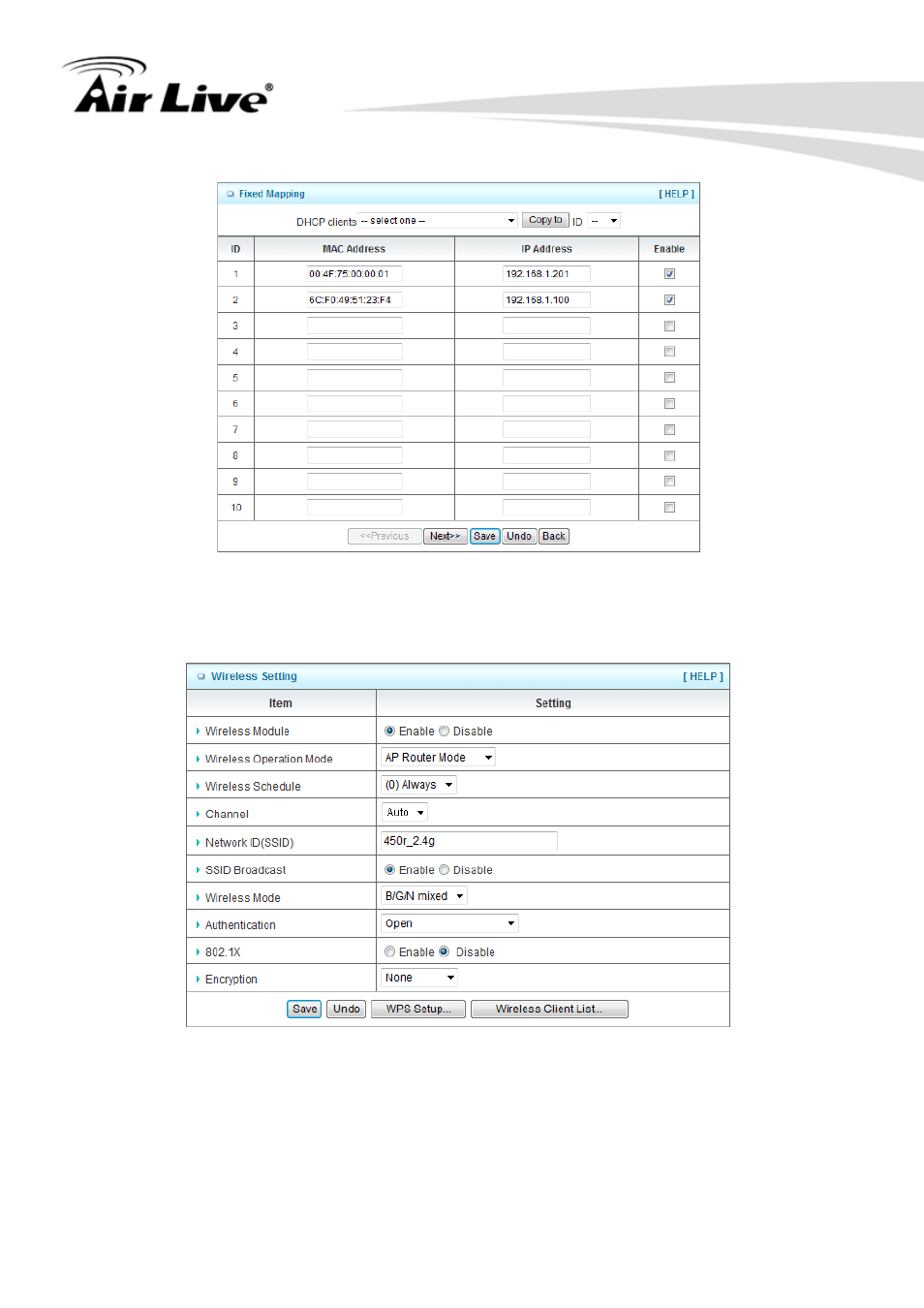 3 wireless 2.4g settings | AirLive N450R User Manual | Page 45 / 108