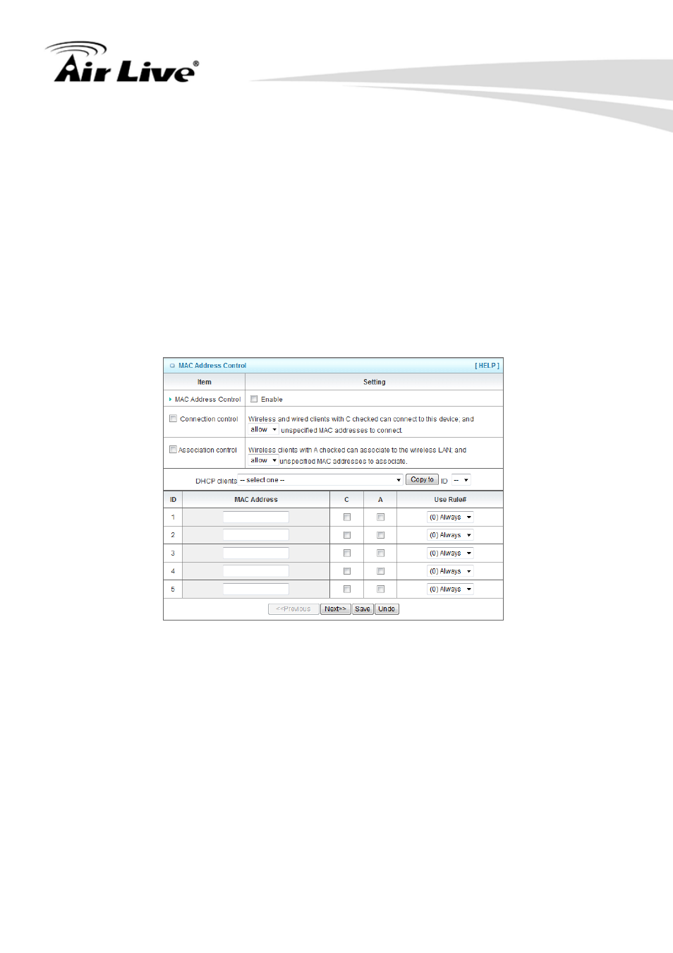 5 mac control | AirLive N450R User Manual | Page 68 / 108