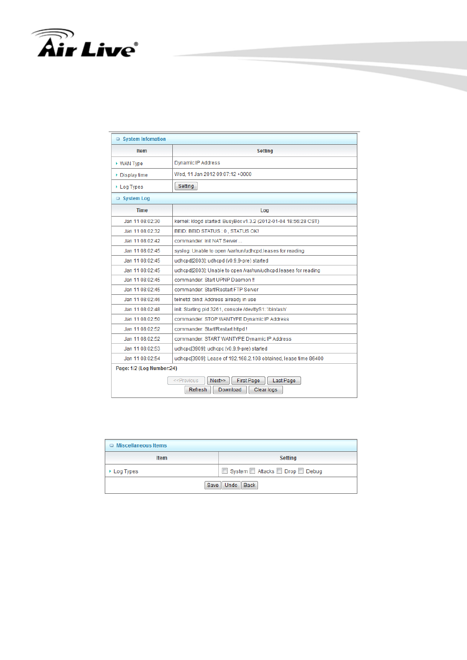 1 system info, 2 ussd, 1 system info 3.7.2 ussd | AirLive N450R User Manual | Page 99 / 108