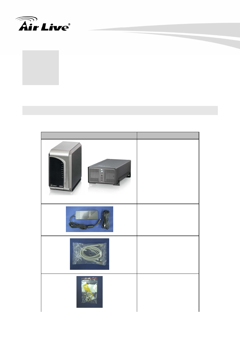 Package contents and installation | AirLive NVR4 User Manual | Page 12 / 85