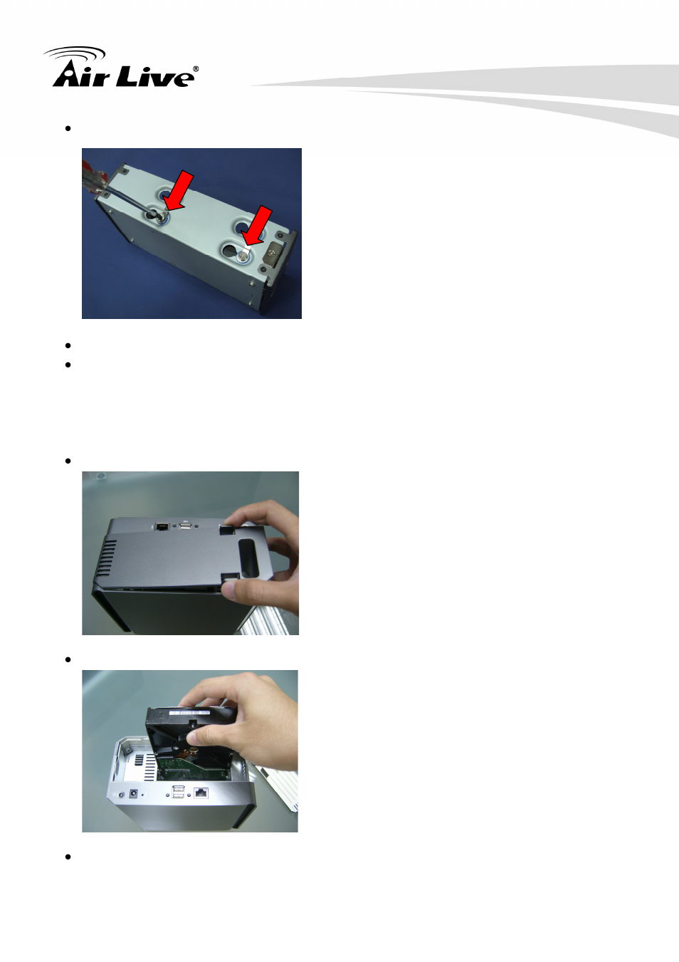 2 install the hard disk (nvr8/16) | AirLive NVR4 User Manual | Page 18 / 85