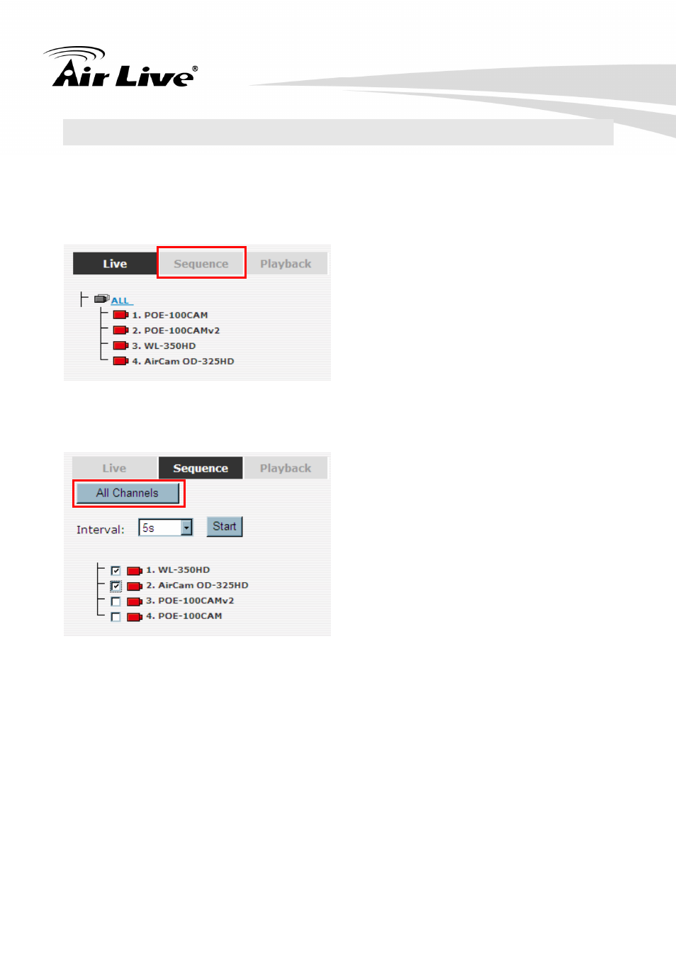3 perform sequence viewing | AirLive NVR4 User Manual | Page 29 / 85