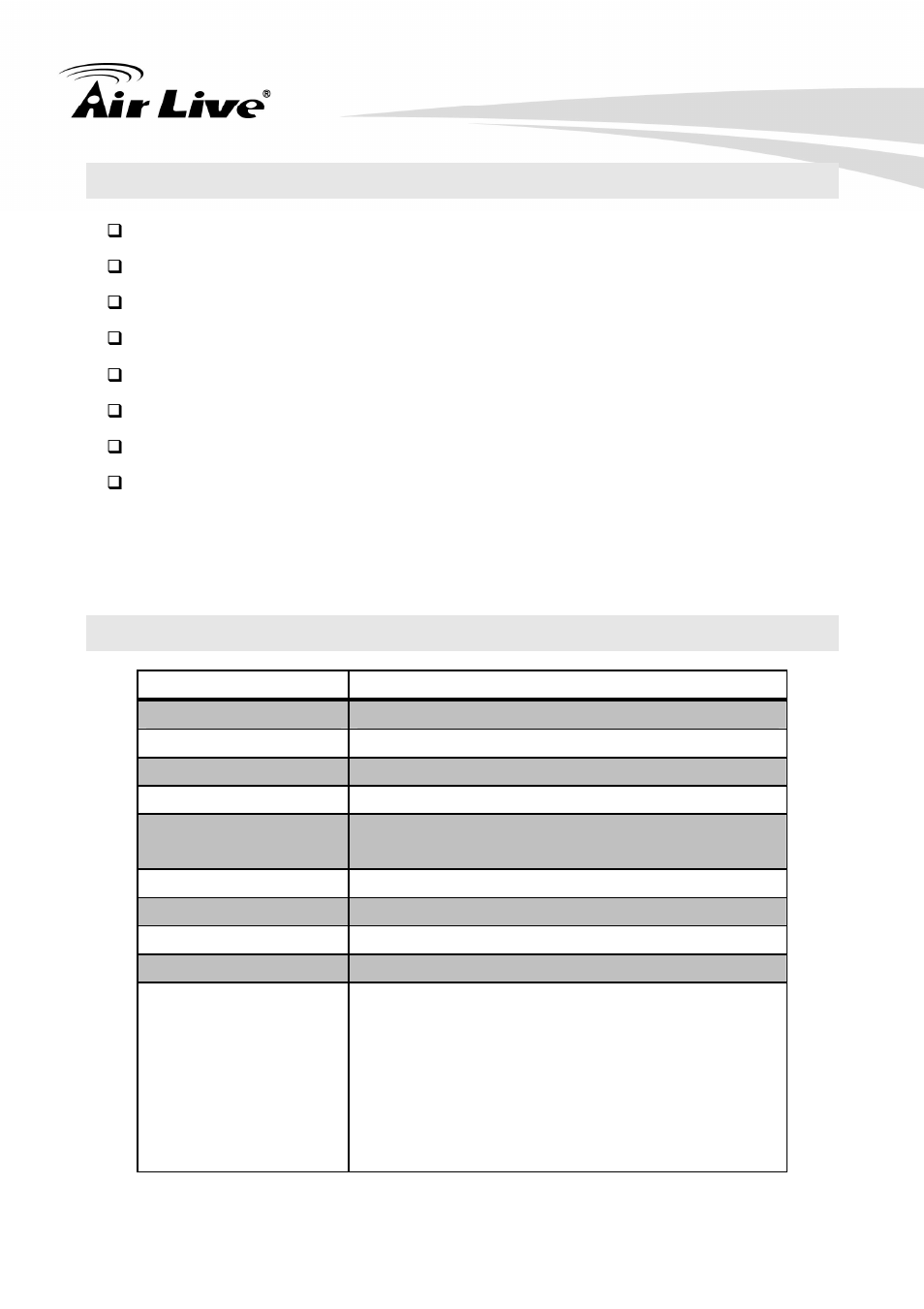 2 features, 3 product specification | AirLive NVR4 User Manual | Page 9 / 85