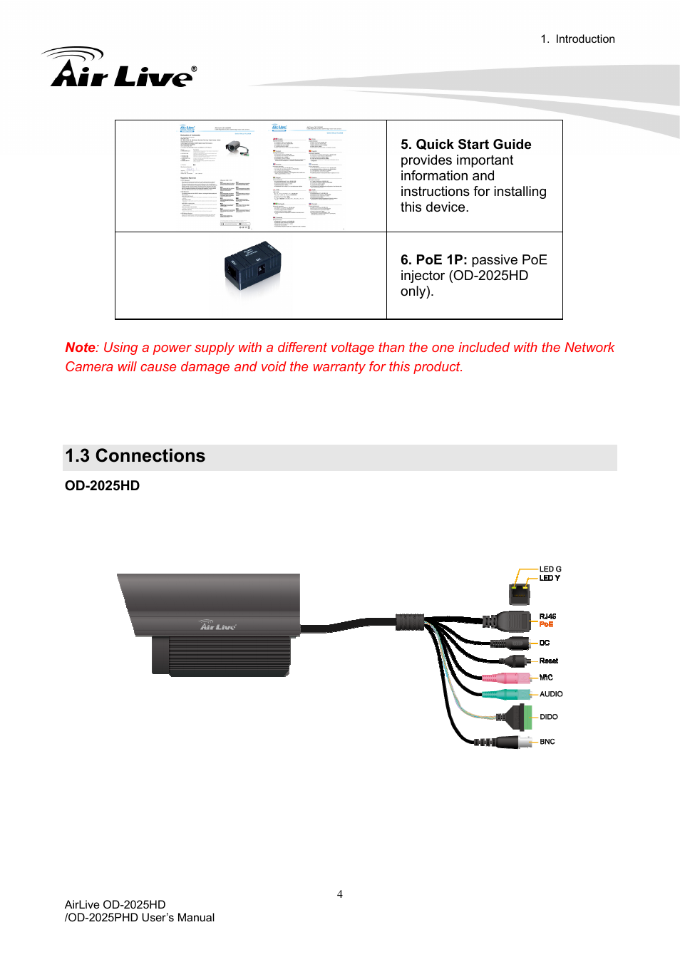 3 connections | AirLive OD-2025PHD User Manual | Page 10 / 101