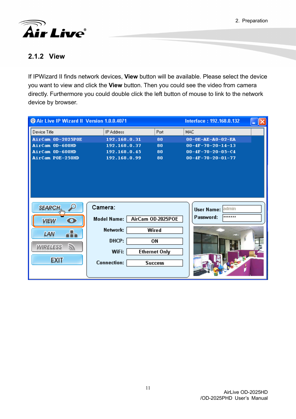 2 view | AirLive OD-2025PHD User Manual | Page 17 / 101