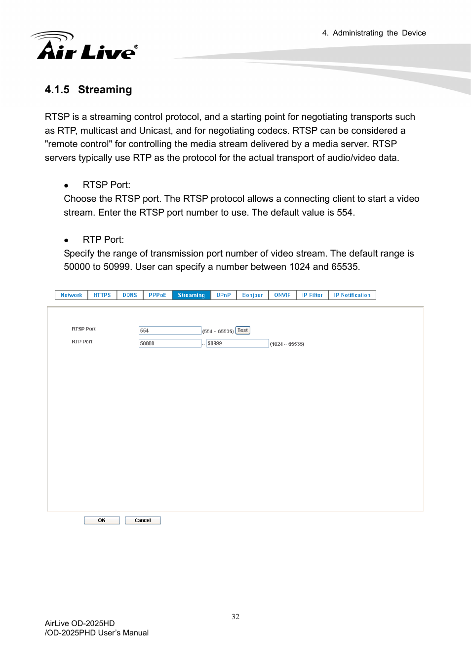 5 streaming | AirLive OD-2025PHD User Manual | Page 38 / 101
