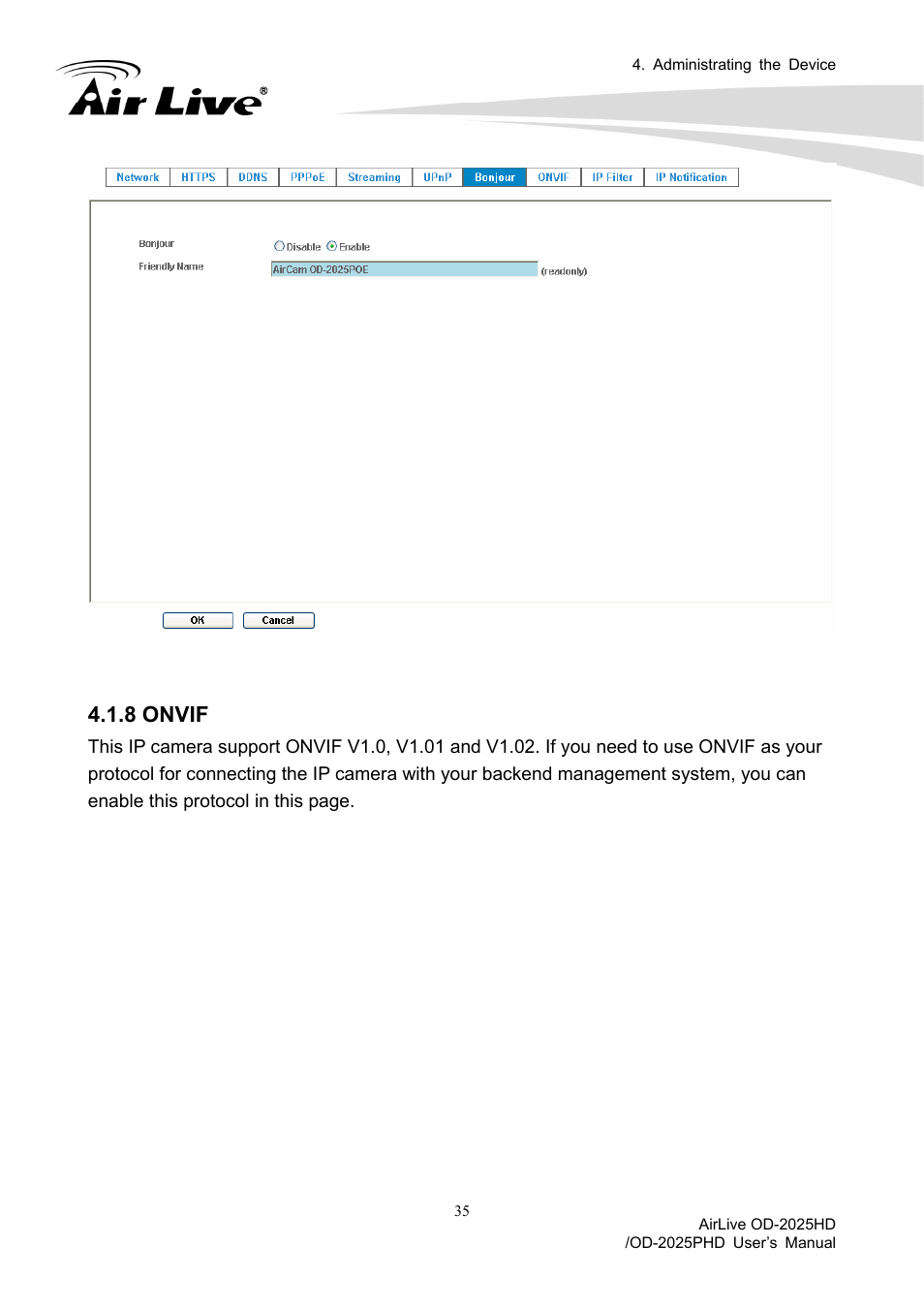 8 onvif | AirLive OD-2025PHD User Manual | Page 41 / 101