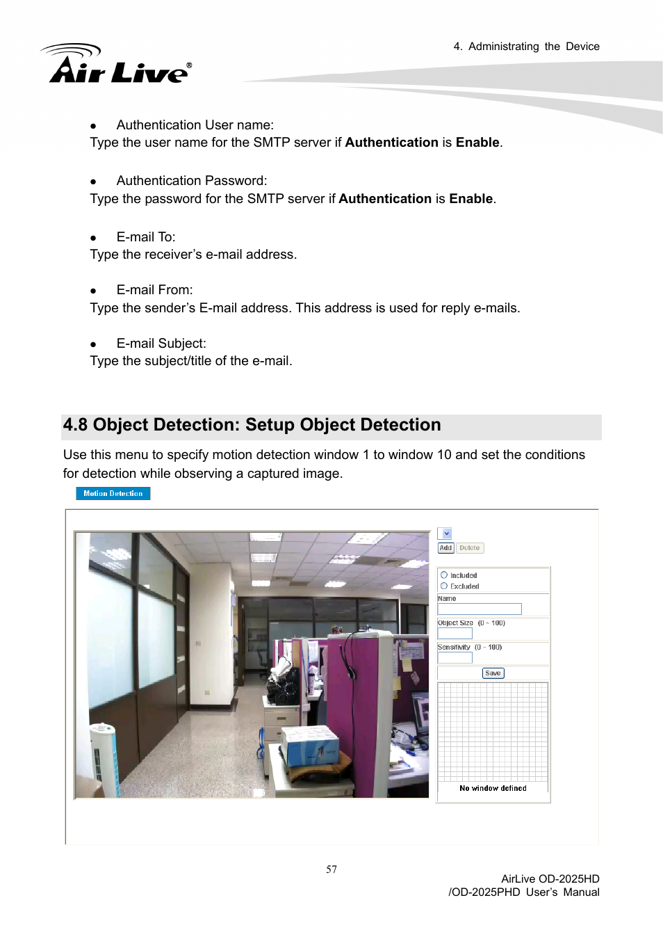 8 object detection: setup object detection | AirLive OD-2025PHD User Manual | Page 63 / 101