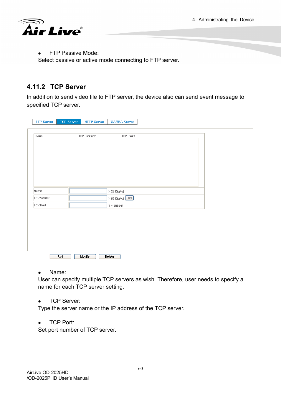 2 tcp server | AirLive OD-2025PHD User Manual | Page 66 / 101