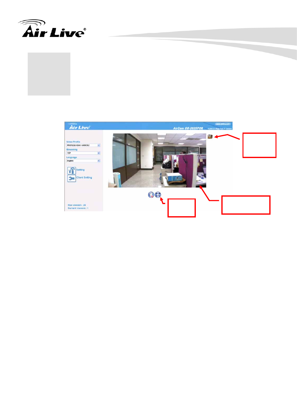 Operating the network camera | AirLive OD-2050HD User Manual | Page 19 / 87