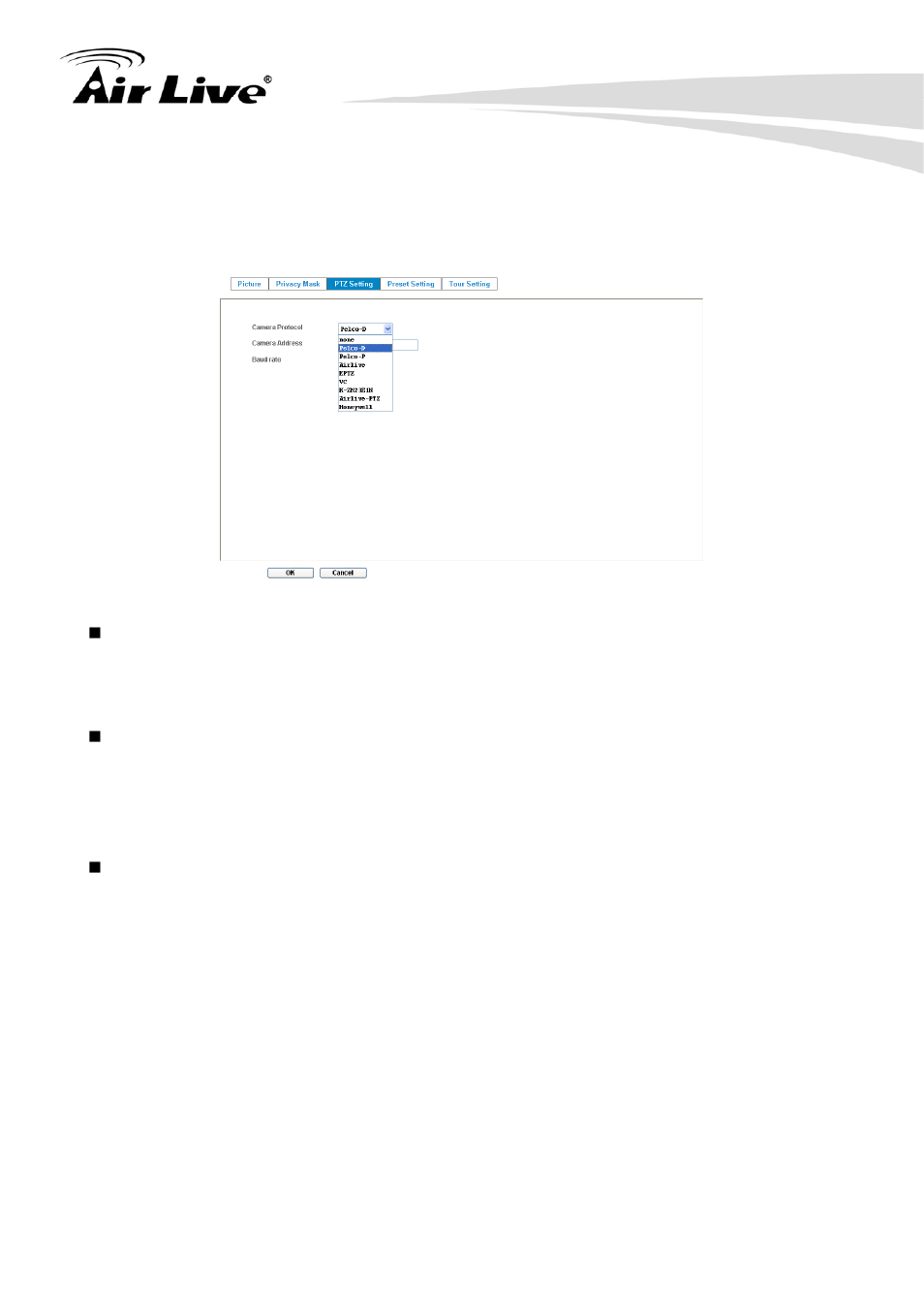 3 ptz setting | AirLive OD-2050HD User Manual | Page 39 / 87