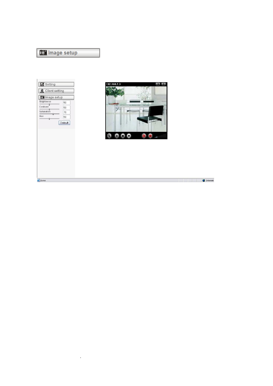 1 system, 4 image setup, 1 brightness | 2 contrast, 3 saturation, 4 hue, 5 default | AirLive OD-300CAM User Manual | Page 19 / 85