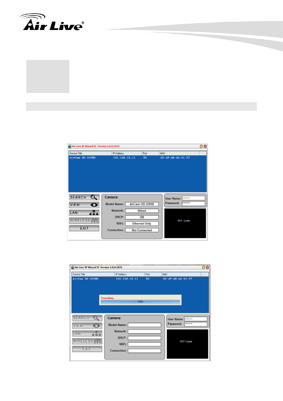 Preparation, 1 search and set up by ipwizard ii | AirLive OD-325HD User Manual | Page 12 / 81