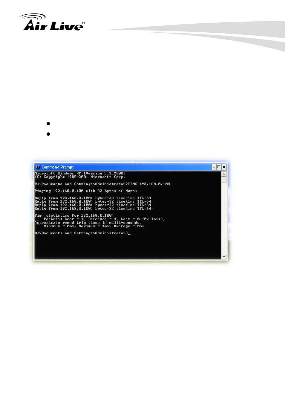 Appendix c: ping ip address | AirLive OD-325HD User Manual | Page 62 / 81