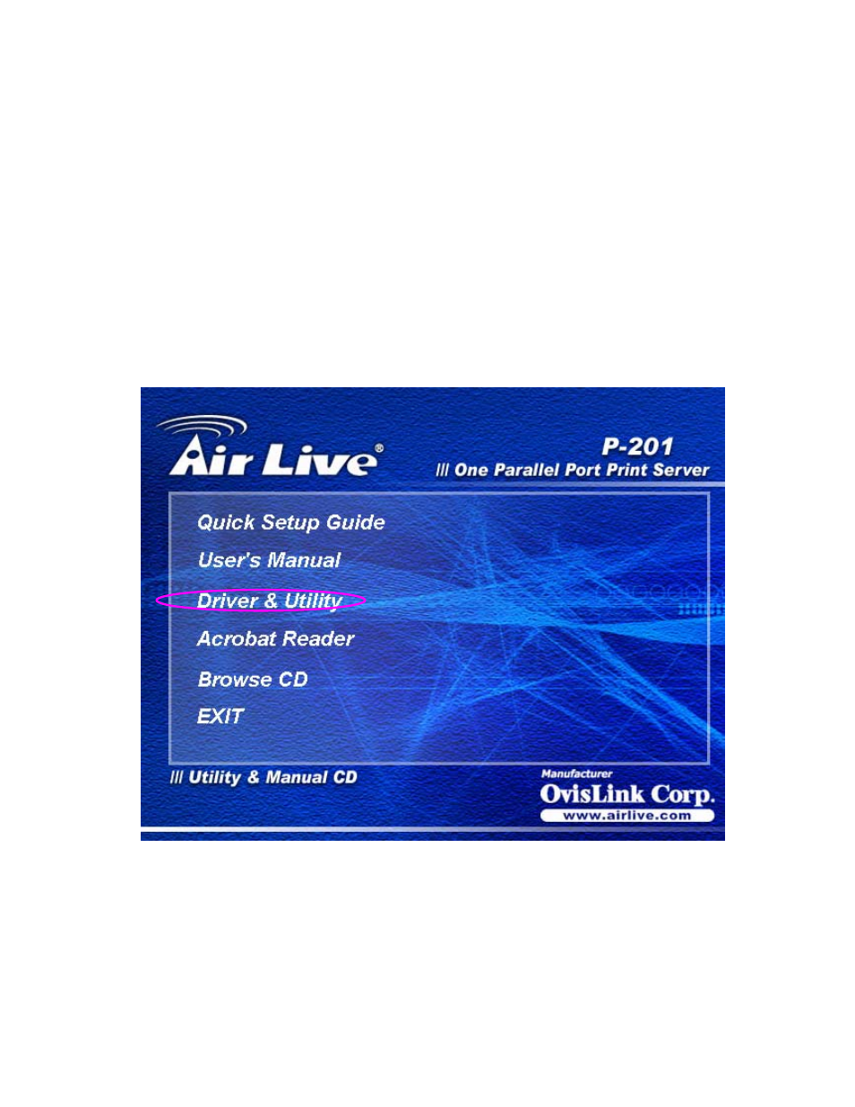 2 install print server driver and utility | AirLive P-201U User Manual | Page 19 / 114