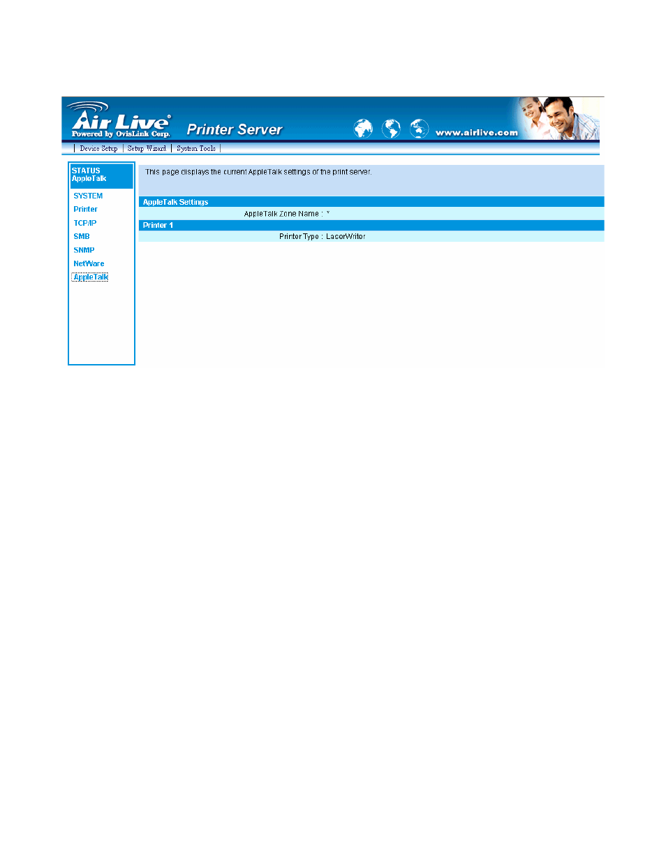 7 appletalk | AirLive P-201U User Manual | Page 75 / 114