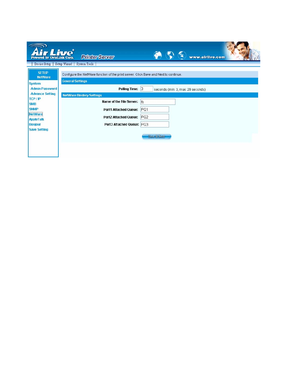 5 netware | AirLive P-203N User Manual | Page 84 / 119