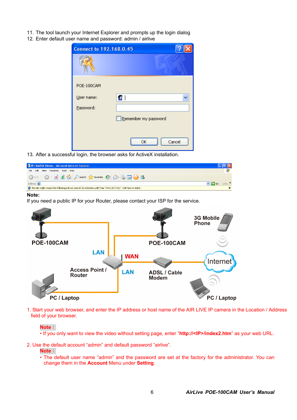 AirLive POE-100CAM User Manual | Page 11 / 48