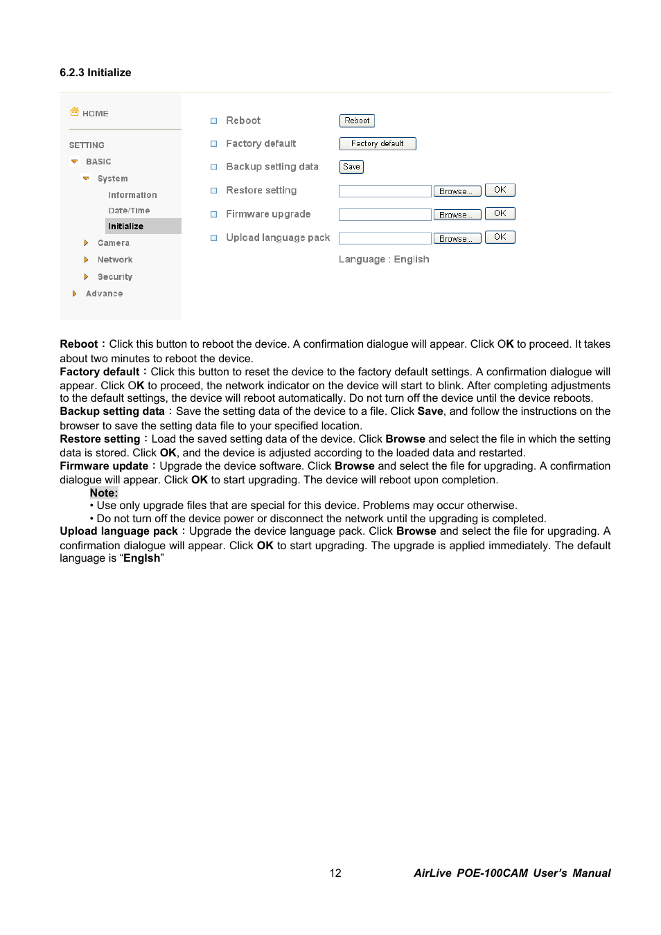 AirLive POE-100CAM User Manual | Page 17 / 48