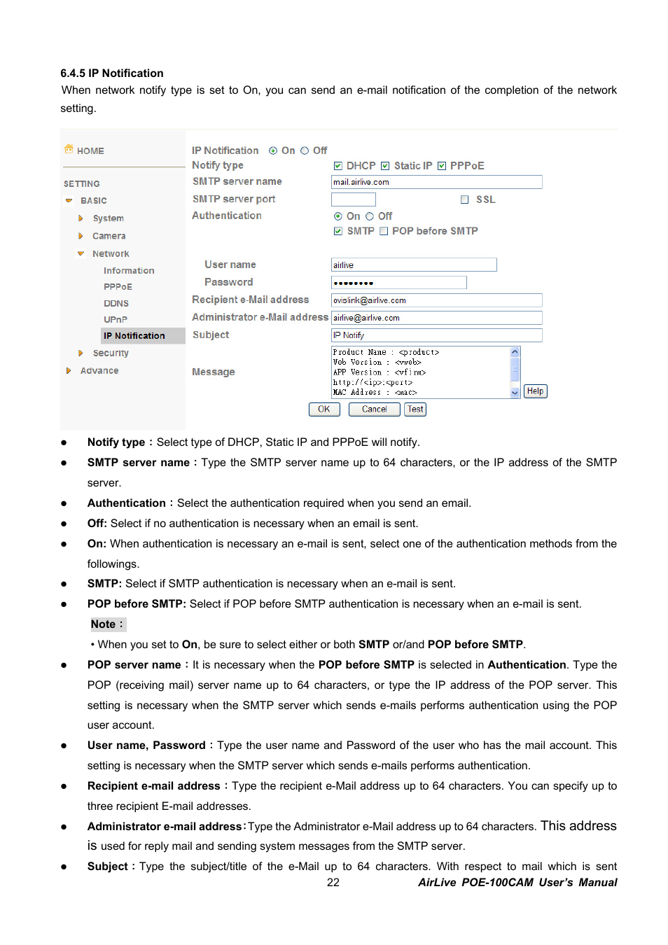 This address is | AirLive POE-100CAM User Manual | Page 27 / 48