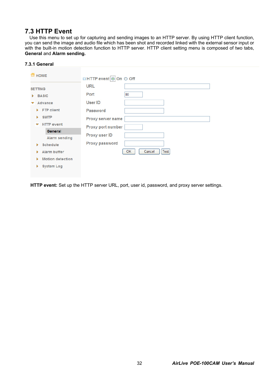 Http, Vent | AirLive POE-100CAM User Manual | Page 37 / 48