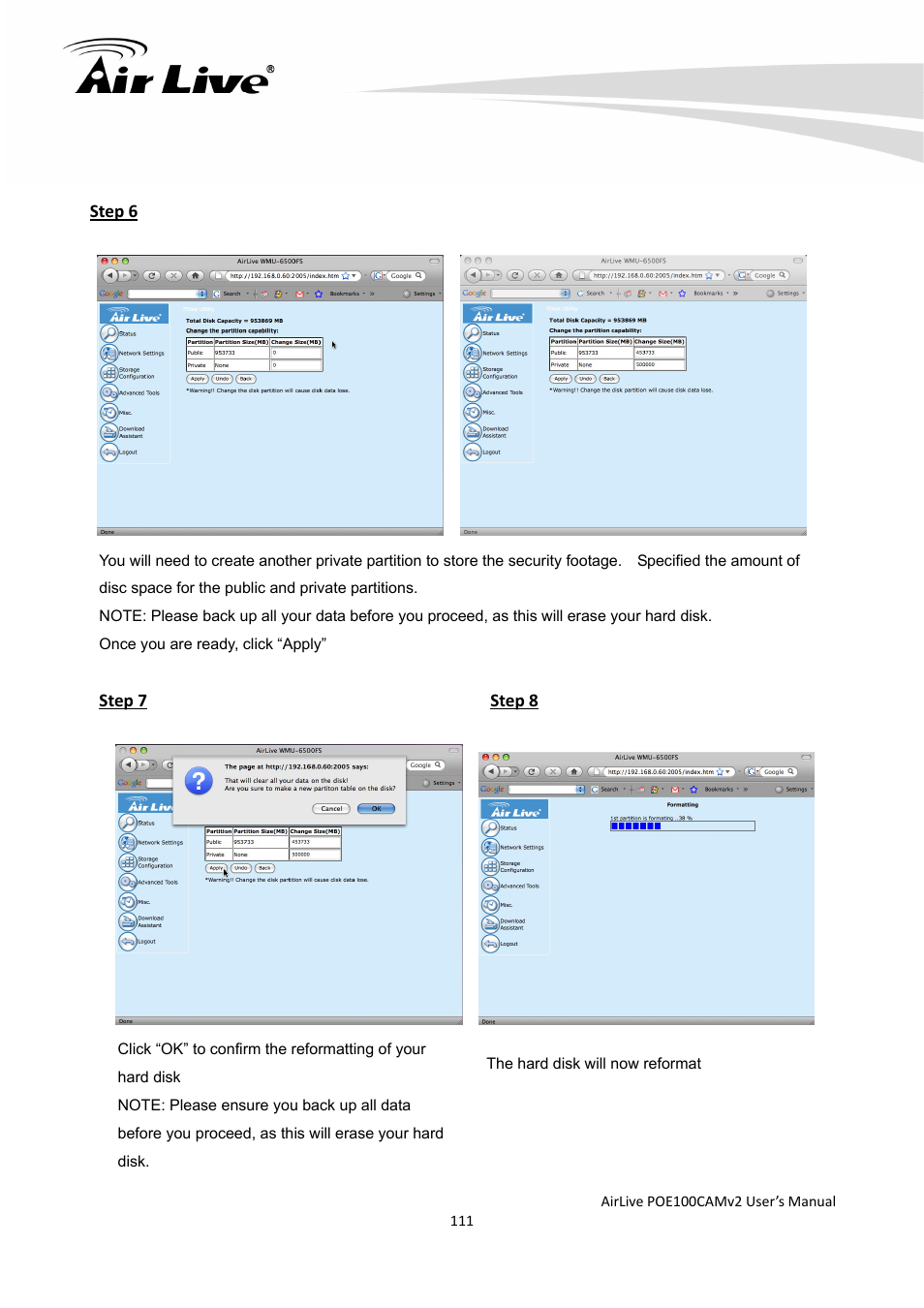 AirLive POE-100CAMv2 User Manual | Page 112 / 138