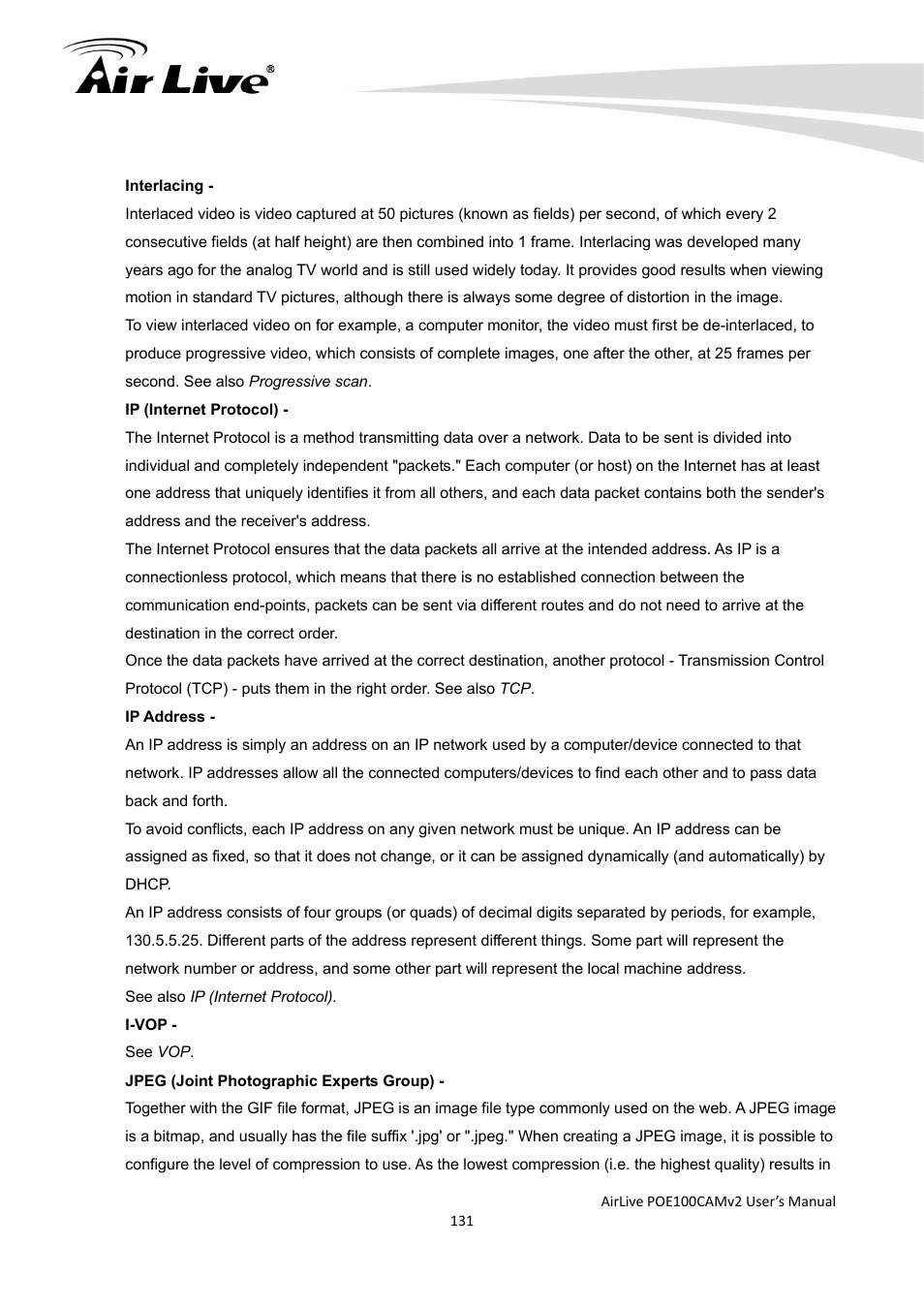 AirLive POE-100CAMv2 User Manual | Page 132 / 138