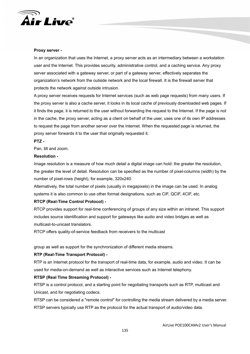 AirLive POE-100CAMv2 User Manual | Page 136 / 138