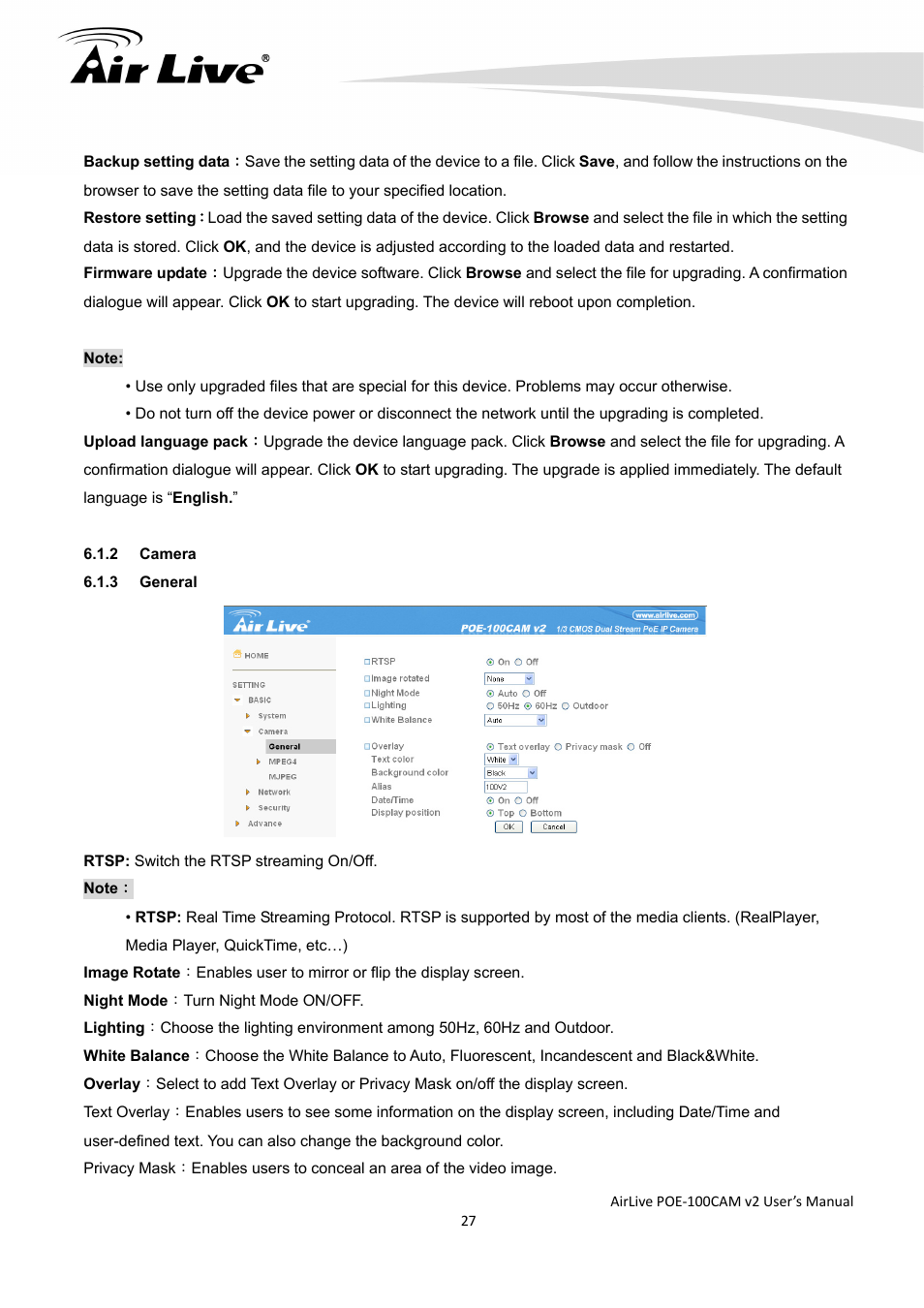 AirLive POE-100CAMv2 User Manual | Page 28 / 138